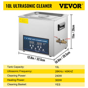 Bild in Galerie-Viewer laden, Amocart 10L 30L Ultrasonic Cleaner 28/40khz Dual Frequency Digital Portable Washing Machine Ultrasound Cleaner Home Appliance
