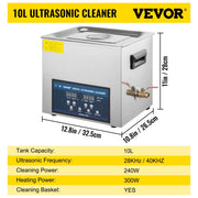 Load image into Gallery viewer, SucceBuy 10L 30L Ultrasonic Cleaner 28/40khz Dual Frequency Digital Portable Washing Machine Ultrasound Cleaner Home Appliance
