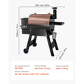 SucceBuy Wood Pellet Grill Smoker 8 in 1 BBQ Grills for Outdoor Cooking with Digital Controller Meat Probe 500°F Max Temperature