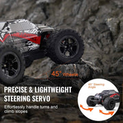 Charger l'image dans la visionneuse de galerie, SucceBuy 1:10 38KM/H 4WD RC Car All Terrain Off-Road with 2 Batteries Drift Monster Truck Children Toys for Kids Christmas Gifts
