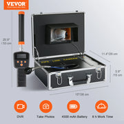 Load image into Gallery viewer, SucceBuy Sewer Camera with 512Hz Locator IP68 9" Pipeline Inspection Camera w/DVR Function w/12 Adjustable LED and 16 GB SD Card
