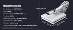 Amocart Heat Press Machine 15"x15"/ 16"x20" /16"x24" Sublimation Printer Manual Clamshell Transfer on DIY T-shirt Pillow