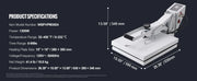 Bild in Galerie-Viewer laden, Amocart Heat Press Machine 15" x 15" /16" x 20" /16" x 24" Sublimation Printer Manual Clamshell Transfer on DIY T-shirt Pillow
