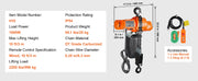 Charger l'image dans la visionneuse de galerie, Amocart 2200 lbs Electric Chain Hoist Single Phase Overhead Lifting Crane with Chain 10 ft  Wired Remote Control for Garage
