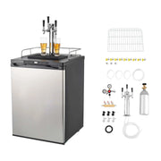 Load image into Gallery viewer, Amocart Beer Kegerator Triple/Dual Tap Home Draft Beer Dispenser for Ball Lock Full Size Keg Refrigerator w/ 5lbs CO2 Tank 162L
