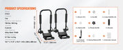 Charger l'image dans la visionneuse de galerie, Porte-kayak SucceBuy 2 paires barres en J Porte-bagages souple Pliant rapide Montage supérieur Support d'arrimage pour planche de surf, canoë, ski
