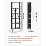 SucceBuy 6/5/4/3 Tier Black Foldable Storage Shelf with Wheels Folding Metal Rack Shelving Unit Organizer for Garage Kitchen
