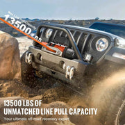 Load image into Gallery viewer, SucceBuy 13500lbs Electric Winch Car Truck Winch with 80ft Synthetic Rope Wireless &amp; Wired Remote Control for Towing Off-Road
