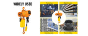 Charger l'image dans la visionneuse de galerie, Amocart 2200Lbs Electric Chain Hoist 11 ft/min Single Phase Overhead Crane with G80 Chain Wired Control for Garage Lifting
