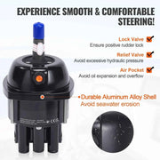 Load image into Gallery viewer, Amocart Hydraulic Outboard Steering Kit 90HP Marine Boat Hydraulic Steering System for Single Station Single-Engine Boats Use
