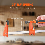 Charger l'image dans la visionneuse de galerie, Amocart Bar Clamps for Woodworking F Clamp 2-Pack 36" Clamp/Spreader 600 lbs Load 2-Pack 50" Parallel Clamp Set 1100 lbs Load
