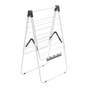 Charger l'image dans la visionneuse de galerie, SucceBuy Clothes Drying Rack Foldable Laundry Dryer Rack with Sock Clips Metal Height Adjustable Drying Racks for Outdoor&amp;Indoor
