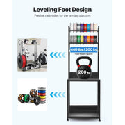 Load image into Gallery viewer, Amocart 3D Printer Filament Storage Rack 4Tier 3DPrinter Stand w/Filament Storage Spools Holder Racks Cart w/ Wheels for Office
