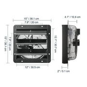 Charger l'image dans la visionneuse de galerie, SucceBuy Extracteur d'air avec persiennes Moteur AC/EC Réglable 10 vitesses Montage mural Ventilation et refroidissement de grenier pour Serres Garages
