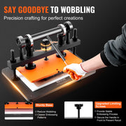 Load image into Gallery viewer, SucceBuy Leather Cutting Machine Embossing Plate Manual Die Cutter 0.47 in Pressure Stroke Leather Embossing Machine
