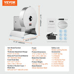 【Premium】Amocart Electric Veget le Slicer 0-12mm Thickness Adjust le Commercial Slicer  hine Convertible to Manual Food Cutter