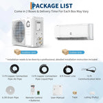 18000 BTU Mini Split Air Conditioner Heat Pump System,SEER2 19 Ductless Inverter AC Unit System with WiFi, Compatible, Custom