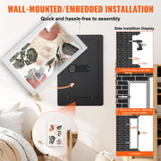 Load image into Gallery viewer, SucceBuy Tall Wall Safe 3/4Tier Hidden Wall Safe with Keypad Q235 Cold-Rolled Steel In Wall Safe for Money Jewelry Passport Home - AMOCART
