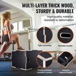 【From China】Amocart 3 In 1 Plyometric Jump Box Wooden Plyo Box Black For Home Gym Training Conditioning Strength Training