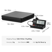Load image into Gallery viewer, Amocart 110 lbs Digital Postal Shipping Scale with Timer 90° Foldable LCD Screen AC/DC Powered Package Scale for Laggage Home
