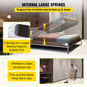 Charger l'image dans la visionneuse de galerie, Amocart DIY Murphy Bed Hardware Kit Vertical Mounting Wall Bed Spring Mechanism Heavy Duty King Queen Bed Support Hardware DIY

