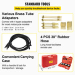 Amocart Fuel Vacuum Carburetor Synchronizer Carb Tools sync 4 Gauge Set with Rubber Hose Vacuum Balancer Meter Kit Motorcycle