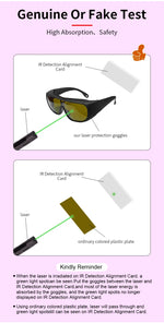CE EN207 OD6+ 190-540nm Laser Eye Protection Anti-Scratch PC Laser Eyewear for Engraving Marking Industrial Laser Safety Goggle