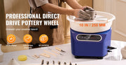 Bild in Galerie-Viewer laden, Amocart Pottery Wheel 11 inch Pottery Forming 450W Electric Wheel for Pottery Direct Drive Ceramic Wheel for DIY Art Craft Blue
