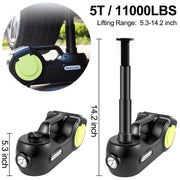Load image into Gallery viewer, SucceBuy 5T 12V Electric Car Jack Kit + Impact Wrench LED Light Portable Hydraulic Jack 13.5-36 CM Tire Lifting Car Repair Tool
