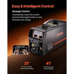 Amocart 5-in-1 MIG Welder 200Amp Pluse Mig Welding Machine Gas MIG/Flux Core MIG/Stick/Lift TIG/AU TIG with LCD Screen Display