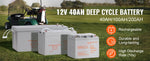 Amocart 12V 40/100/200 AH Deep Cycle Battery AGM Marine Rechargeable High Self-Discharge Rate 400A/800A/1400A Discharge Current