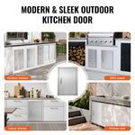Amocart BBQ Access Door Stainless Steel Flush Mount Door Wall Vertical Door w/ Recessed Handle Grilling Station Outside Cabinet