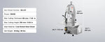 Amocart Commercial Electric Meat Bandsaw 650W 1800W Stainless Steel Countertop Bone Sawing Machine Frozen Fish Cutter for Pork