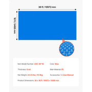 Load image into Gallery viewer, Amocart Solar Pool Cover with Bubble &amp; PE Material Daytime Heat Absorption Nighttime Heat Retention Heat Retaining Solars Cover
