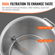 Load image into Gallery viewer, SucceBuy Stainless Steel Kettle 5 GALLON Brewing Pot Tri Ply Bottom for Beer Brew Kettle Pot Home Brewing Supplies Includes Lid - AMOCART
