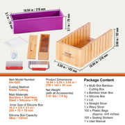 Load image into Gallery viewer, Amocart Soap Making Kit Bamboo Cutting Box and Inner Box with Silicone Mold Stainless Steel Straight Cutter and Wavy Cutter
