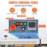 Load image into Gallery viewer, SucceBuy Continuous Bag Band Sealing Machine 6-12mm Horizontal Band Sealer with Inflation Function for 0.02-0.8mm Plastic Bags - AMOCART
