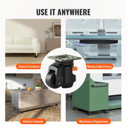 Load image into Gallery viewer, SucceBuy 4Pcs Leveling Casters Heavy Duty Swivel Caster Wheels with Handle Design Height Adjustable Feet for Workbench Machine
