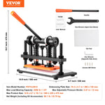 Amocart Leather Cutting Machine Embossing Plate Manual Die Cutter 0.47 in Pressure Stroke Leather Embossing Machine