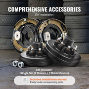Load image into Gallery viewer, SucceBuy Trailer Hub Drum Kits Self-Adjusting Trailer Brake Assembly 7000 lbs Axle Backing Plates for Brake System Part Replace
