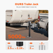 Load image into Gallery viewer, SucceBuy 5000Lbs Trailer Jack Dynamic Swivel Bolt-on 11.5 to 25.7in Lift Trailer Jack Stand with Handle RV Horse Yacht Trailer
