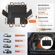 Charger l'image dans la visionneuse de galerie, SucceBuy Back Seat Extender Dog Car Seat Cover for Back Seat Bed with Mesh Window and Storage Pocket Supports 350lbs Dog Hammock
