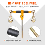 Load image into Gallery viewer, SucceBuy 2PCS Ratchet Chain Binder 3/8"-1/2" with G80 Chains 12000 lbs Adjusting Handle  Hauling for Flatbed Truck Trailer - AMOCART
