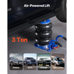 SucceBuy Air Jack 3 Ton/6613 lbs Triple Bag Air Jack Airbag with Steel Pipes Lift Up to 17.7 inch/450 mm Fast Lifting Pneumatic