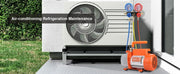 Bild in Galerie-Viewer laden, Amocart 3.5CFM 4CFM Single Stage Rotary Vane HVAC Air AC Vacuum Pump &amp; A/C Refrigerant Kit Manifold Gauge Set Air Conditioning
