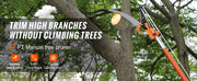 Load image into Gallery viewer, Amocart Manual Pole Saw Extendable Tree Pruner Sharp Steel Blade for Branches Trimming with Lightweight Aluminum Alloy Handle

