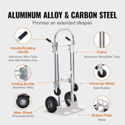 Load image into Gallery viewer, Amocart Folding Hand Truck Aluminum Heavy Industrial Collapsible Dolly Cart for Transport and Moving in Warehouse Supermarket
