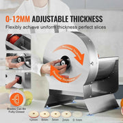 Load image into Gallery viewer, Amocart Electric Vegetable Slicer 0-12mm Thickness Adjustable Commercial Slicer Machine Convertible to Manual Food Cutter
