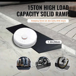 Amocart 1.2" Rise Threshold Ramp Cuttable Natural Rubber Wheelchair Ramp Scooter with Double-Sided Tape for Doorways Driveways