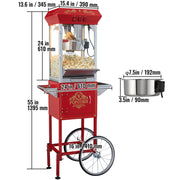 Charger l'image dans la visionneuse de galerie, SucceBuy 8/12Oz Electric Popcorn Maker Commercial Popper Machine  Automatic Corn Cookware with Scoop Spoon 304 Heating Tube
